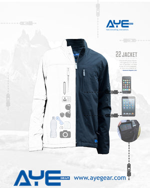 AyeGear 22 - Jacket , Jacket - AyeGear, AyeGear - Travel Clothing, Carry Your iPad | Travel Vests | Hoodies | Jackets | Tees
 - 4