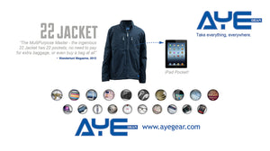 AyeGear 22 - Jacket , Jacket - AyeGear, AyeGear - Travel Clothing, Carry Your iPad | Travel Vests | Hoodies | Jackets | Tees
 - 13