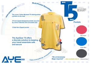AyeGear 5 Pocket Tshirt , Tshirt - AyeGear, AyeGear - Travel Clothing, Carry Your iPad | Travel Vests | Hoodies | Jackets | Tees
 - 6